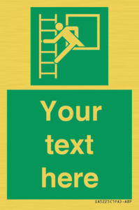 Custom Emergency Escape Ladder Sign